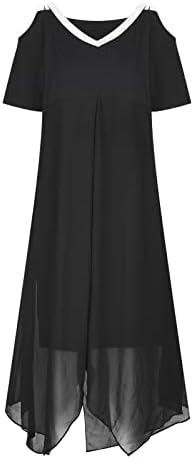 Vestidos de verão mrgiinri para mulheres 2023 vestido de manga curta sexy de ombro curto elegante vestido maxi para