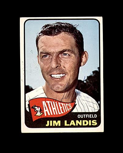Jim Landis assinou 1965 Topps Kansas City Athletics Autograph