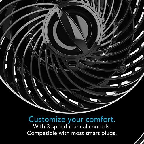 Vornado Pivot3C Compact Air Circulator Clip no ventilador com montagem multi-superfície, preto
