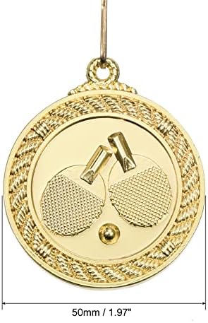 Patikil 2 Ping Pong Medals, Table Tennis Award Medal Medal com Ribbon Blue Yellow for Games Sports Competições
