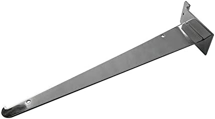 Prolinemax 20pc 10 Chrome Slatwall Sheld Sheld Suporte de varejo Display Metal Hanger