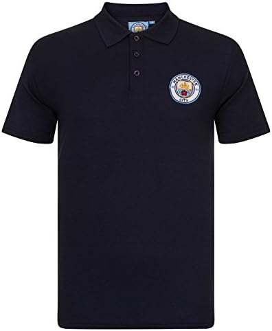 Presente oficial de futebol do Manchester City FC Camisa Polo Mens Crest