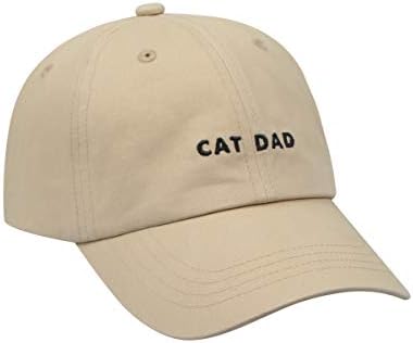 Hatphile: Mãe Cat e Papai Chapéus para Pais de Cat orgulhosos | Para homens e mulheres | Texto bordado - ajuste ajustável