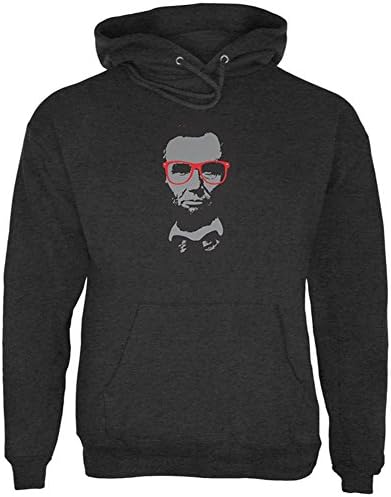 Old Glory Hipster Abraham Lincoln Geek Glasses Mens Hoodie