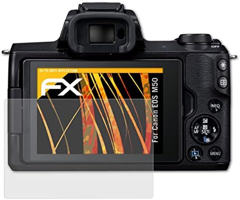 Protetor de tela AtFolix compatível com filme de proteção de tela Canon EOS M50, filme de protetor FX anti-reflexivo