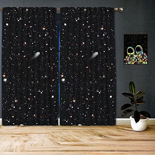 Galáxias de Casanema da sala temática da galáxia do universo Curtains Darkinging Space -X Universo Space Stars Stars Impressão