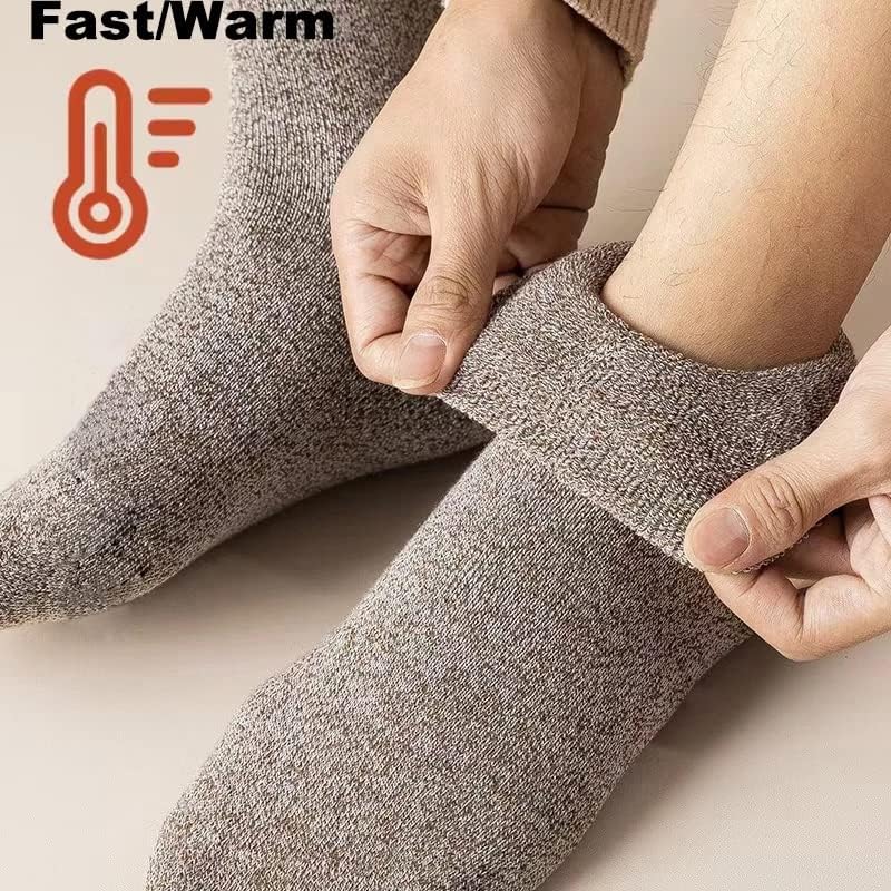 N/A Espalhar meias de lã masculina Toalha de algodão Mantenha meias de inverno quentes machos espessos meias de neve térmica