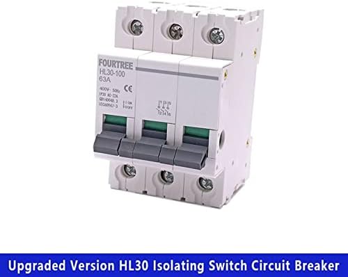 Ahafei 1PCS Switch principal HL30 Isolador Isolador Função da família Desconector isolador 3p 32a 63a 100a