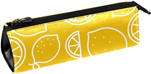 Laiyuhua portátil elegante lápis bolsa de couro pu de caneta compacta com zíper bolsa de papelaria bolsa cosmética Organizador da bolsa de moeda de moedas de moeda