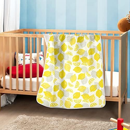 Oollabaky amarelo limão cobertor de bebê para meninos meninas algodão arremesso de cobertor cobertor para carrinho de berço Gerçador