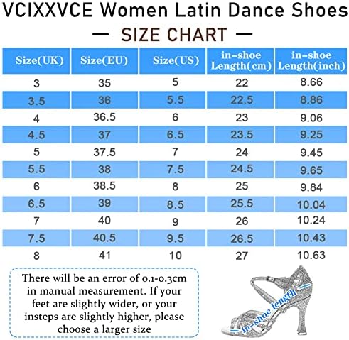 Sapatos de dança latina feminina de vcixxvce cruzamento de salsa de salão de salão de baile de ponta