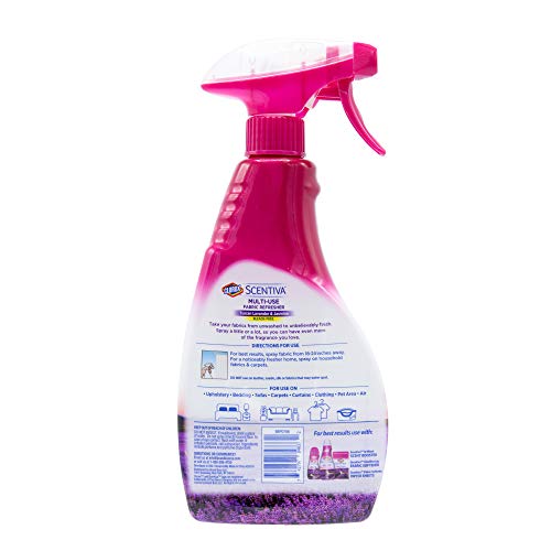 Spray de refrescador de tecido múltiplo do Clorox Scentiva | Refroguador de tecidos para armários, estofados, cortinas e tapetes
