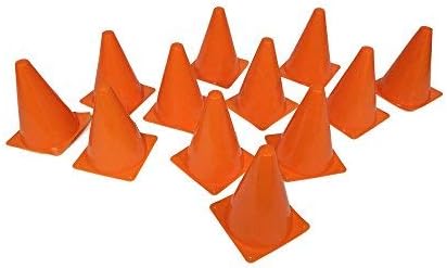 12 PCs 7 polegadas de estrada laranja, mini cones de tráfego, cones de atletismo, atividades esportivas Cones de atividades ao ar livre, festa temática de construção