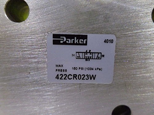 Parker Hannifin 422CR024W Série 42 Válvula de alavanca manual pneumática de alumínio anodizada, exaustão de pressão única/central