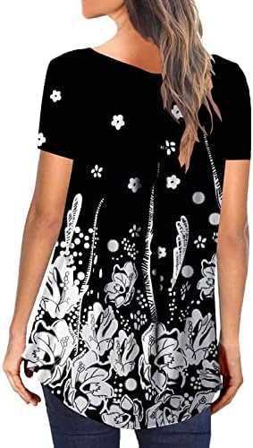 Miashui camiseta de manga longa feminino feminino primavera verão impressa manga curta o pescoço camisa superior camisa grande para
