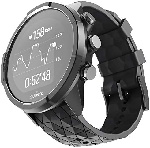Notocidade para Suunto 9 Spartan/Suunto 9 Titanium Band, pulseira de reposição de silicone macio para pulseira para Suunto 9 Smart Watch GPS/Suunto Spartan Sport Wrist HR/Suunto 9 Titanium