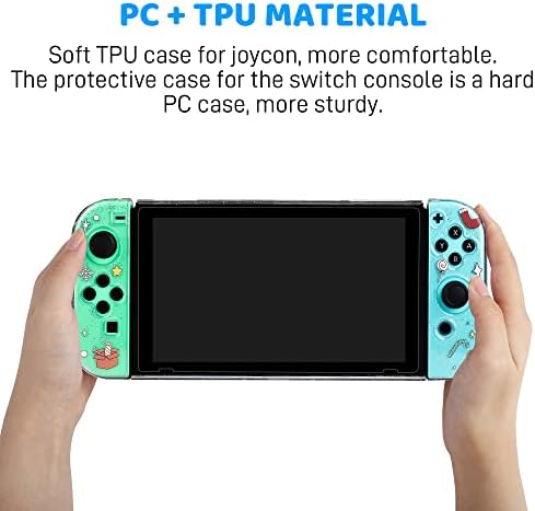 Caixa de glitter FANPL Compatível com Nintendo Switch, capa de 2 polegadas para PC para console de interruptor e shell de TPU