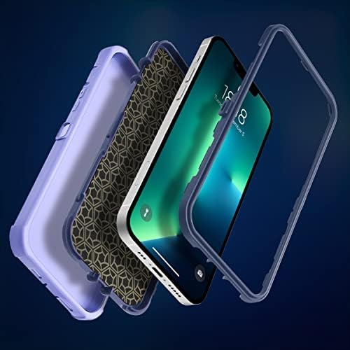 Sansunto para iPhone 13 Pro Max Case, sem protetor de tela Proteção de silicone pesado Proteção de 3 camadas Defender Hybrid Hybrid Hard PC e capa de pára -choques macios para iPhone 13 Pro Max 6,7 polegadas