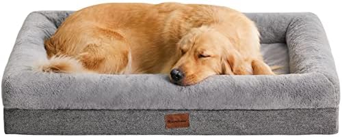 BFPETHOMOM DOG CAMA PARA COMOS GRANDES, cama de cachorro lavável com laterais, camas de cães de tamanho médio ortopédico com capa