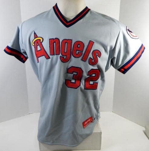 1987 California Angels Darrell Miller 32 Game usou Grey Jersey 44 DP22384 - Jerseys MLB usada para jogo MLB