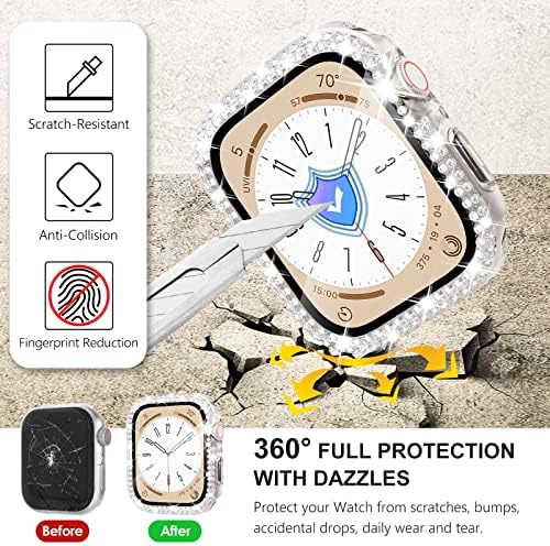 Pacote Wingle 2 para a série Apple Watch Case Série Se 6 5 4 40mm Protetor de tela, [2 in 1] Iwatch d'água IWATCH PC