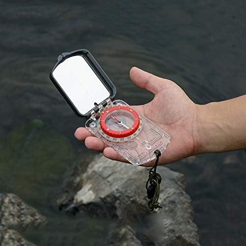 Czdyuf luminous flip bússola com luz leve à prova d'água para caminhada kit de sobrevivência ao ar livre de navegação