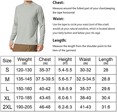 Men's Lightweight UPF 50+ Proteção solar t - camisas de manga longa para pescar caminhadas correndo
