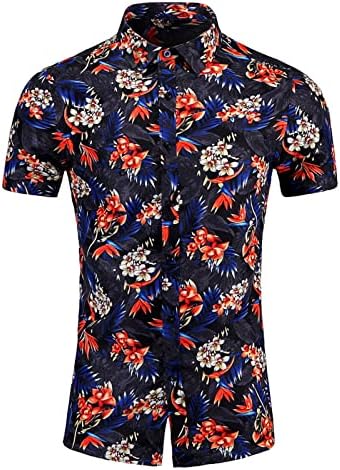 2023 Novo verão novo masculino de manga curta camisa de manga curta de tamanho de moda casual comestre de poliéster camisa de camisa