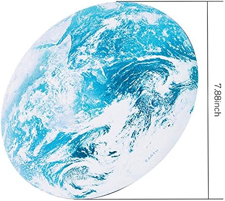 Royal Up Decorate Blue Earth Planet Padrão Pad Custom Mouse, almofadas de mouse redonda redonda à prova d'água duráveis,
