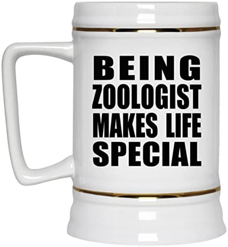 Designsify Ser Zoologist torna a Life Special, caneca de 22 onças de caneca de caneca de cerâmica com alça para freezer, presentes para aniversário de aniversário de Natal dos pais do dia das mães