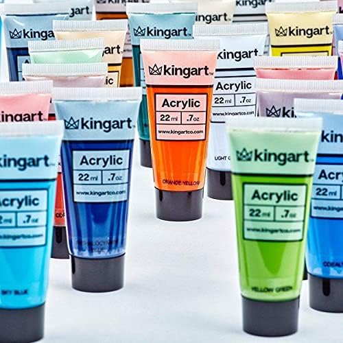 Kingart acrílico tinta, 22 ml de tubos, conjunto de 24
