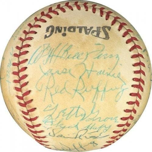 Satchel Paige Chick Hafey Hall of Fame Induction Multi -Baseball PSA DNA - bolas de beisebol autografadas