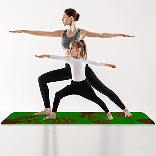 Todo o objetivo de yoga tapete de tapete e tapete de treino para ioga, arte vintage de alces coloridos de Natal
