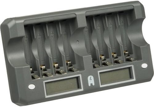 Watson 8-Bay Charger Rapid para baterias recarregáveis ​​AA/AAA NIMH ou NICD