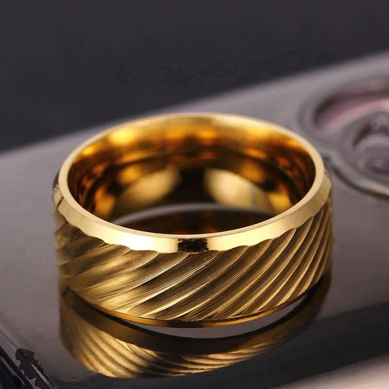 Kolesso 8mm anel de água de anel de ouro de 8 mm anéis para homem e mulheres-74923
