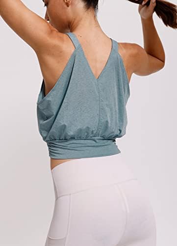 Baleaf Women's Workout Crop Tops Athletic Cropped Tanks Camisetas leves para a corrida de ioga