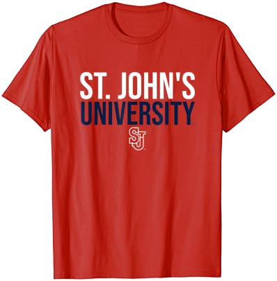 T-shirt empilhada da Storm Red Storm da Universidade de St. John