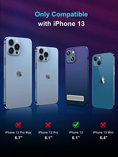SuperOne Gradient Mag Safe Case para iPhone 13 com kickstand, [gradiente de cores] [suporte de metal ajustável e proteção