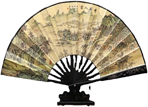 Xialon 8in Bamboo Fan Bone Pano Impresso Fã de Hand Summer Necessidades diárias Fan Durável dobrável