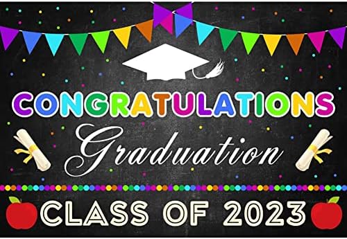 Red Parabéns Graduação Parabéns Parabéns Classe de 2023 Banner de festas de festas temáticos de 2023 Você fez isso e repetir