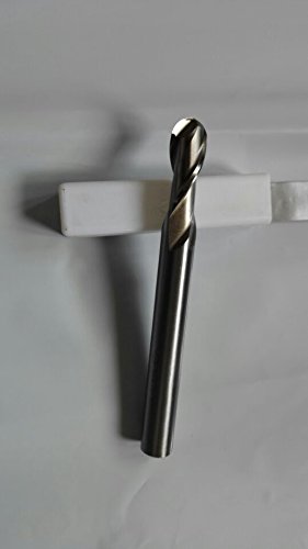 HSS Ball Nariz End Mills 2 flautas, diâmetro de corte de 12 mm, raio, diâmetro de haste 12 mm
