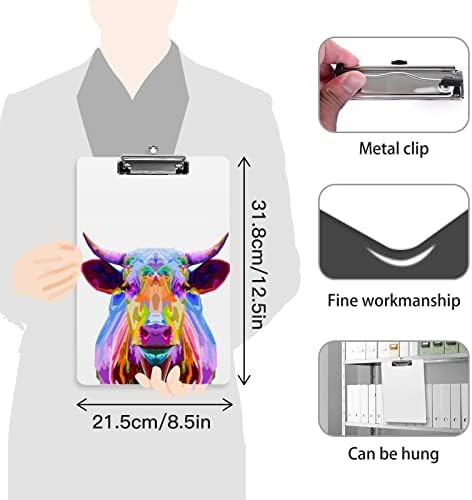 Arming de enfermagem colorida bull pop art art de clipe de clipe com metal de baixo perfil para a4 tamanho de clipe de papel hangável