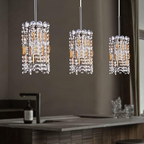 Lustre de cristal de mamão ilha moderna ilha pingente luzes fazenda luminárias de cozinha iluminação iluminação luminárias de teto