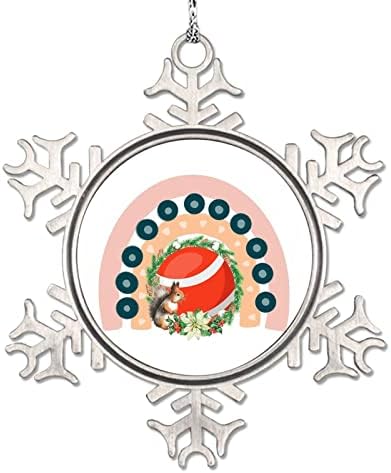 Ornamentos de bola de coelho de coelho boho ornamentos de flocos de neve bola ornamentos de árvore de Natal personalizados