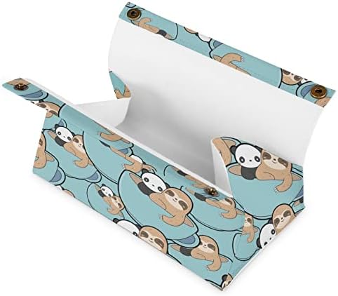 Capa de caixa de lotes Panda e preguiçosa Capa de papel facial do organizador do organizador de caixa de guardana