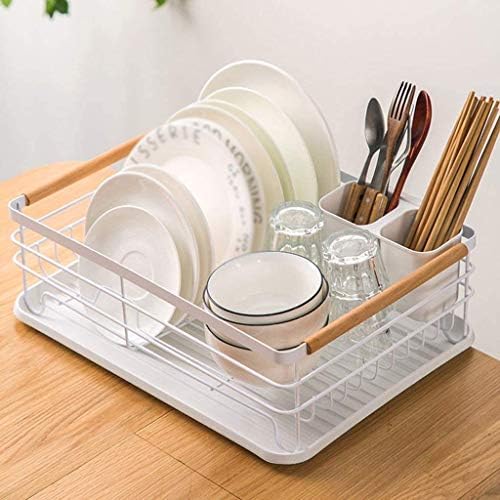 Jahh prato rack, louça doméstica armazenamento de utensílios de mesa de mesa filtro de tigela de tigela cesta de