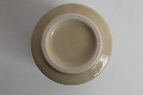 Mino ware japonês cerâmica yunomi chawan xícara de chá bege cremoso com esmalte verde feito no Japão rsy017