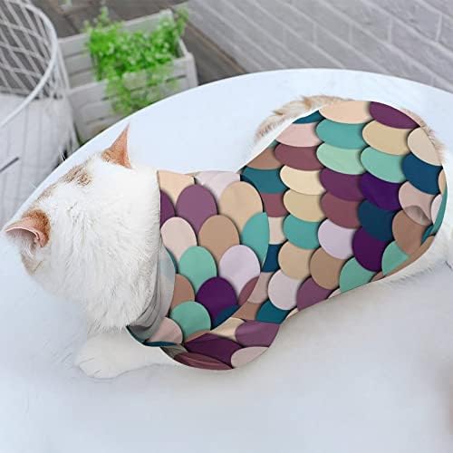 Camisa geométrica do padrão abstrato Cat Fantas de cachorro da moda com acessórios para animais de estimação