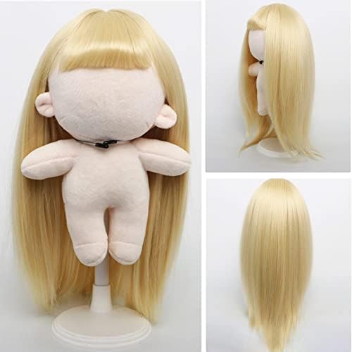 Perucas de reposição de cabelo comprido para bonecas DIY, tornando o suprimento adequado para bonecas multirraciais de 13 a 14 polegadas