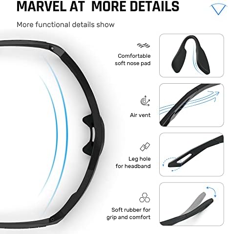 Óculos de sol esportivos polarizados para homens que atiram no ciclismo que executa óculos de sol de pesca de golfe
